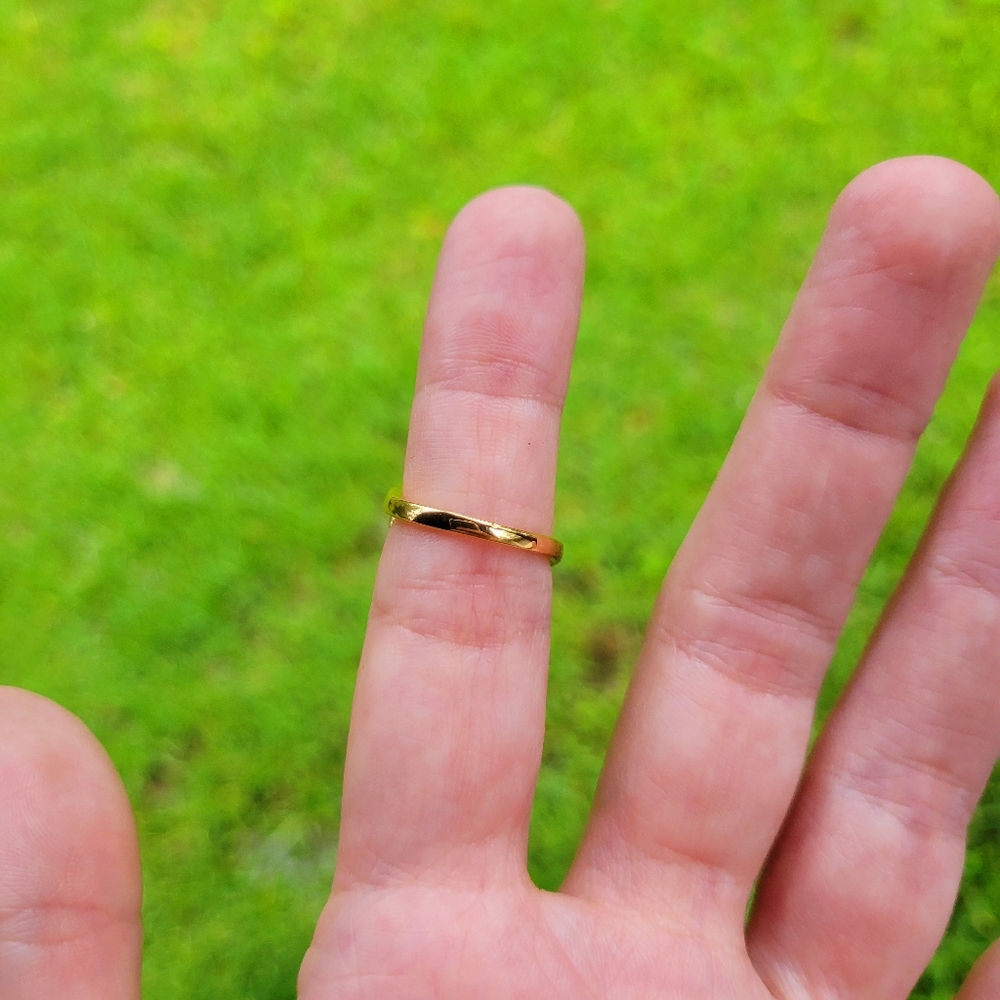God's Promise Rainbow Diamond Gold Ring Size 6 - Picture 9 of 13